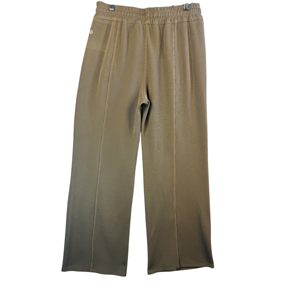 Lululemon Softstreme Ribbed Wide Leg Pants Sz XS Tan Modal Lounge Yoga Pull On - Picture 2 of 11